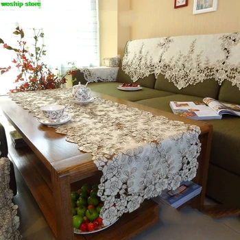 

Special Offer Champagne rose High-end luxury embroidery cloth art The table cloth Tea table cloth Square Dust cover towel