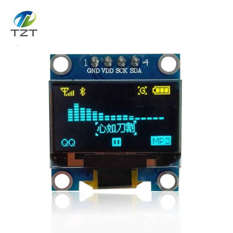 

0.96 inch IIC Serial Yellow Blue OLED Display Module 128X64 I2C SSD1306 12864 LCD Screen Board GND VCC SCL SDA 0.96" for Arduino