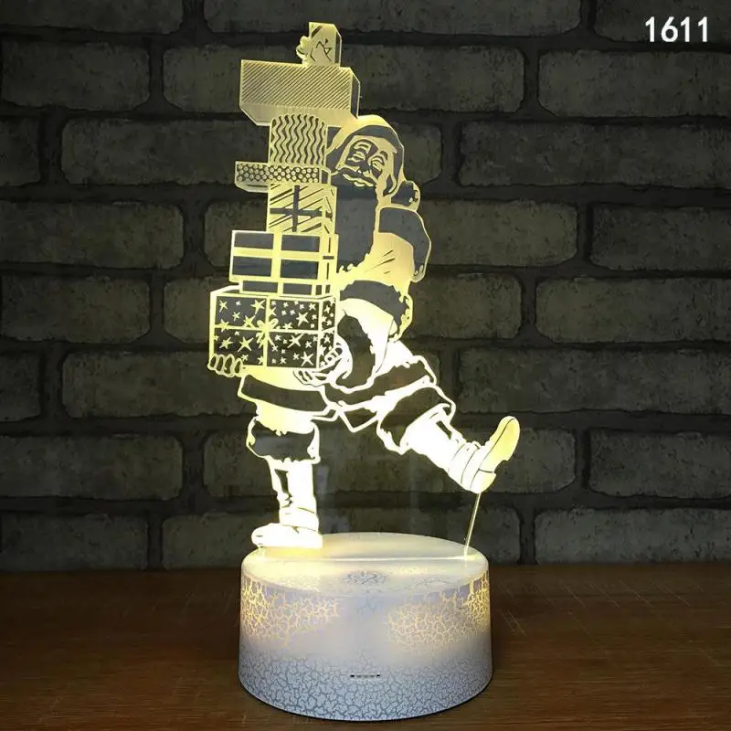 cheap Manufacturers Table 3d Lamp Wholesale Santa Claus Night light Creative Novelty Christmas Gifts 3d Light Fixtures