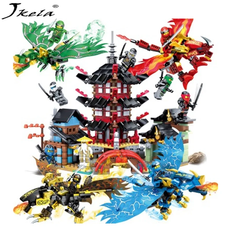 

[Hot] Ninja Temple Building Blocks Temple Action Figures legoingly Ninjago Bricks Building Toys for Children gifts