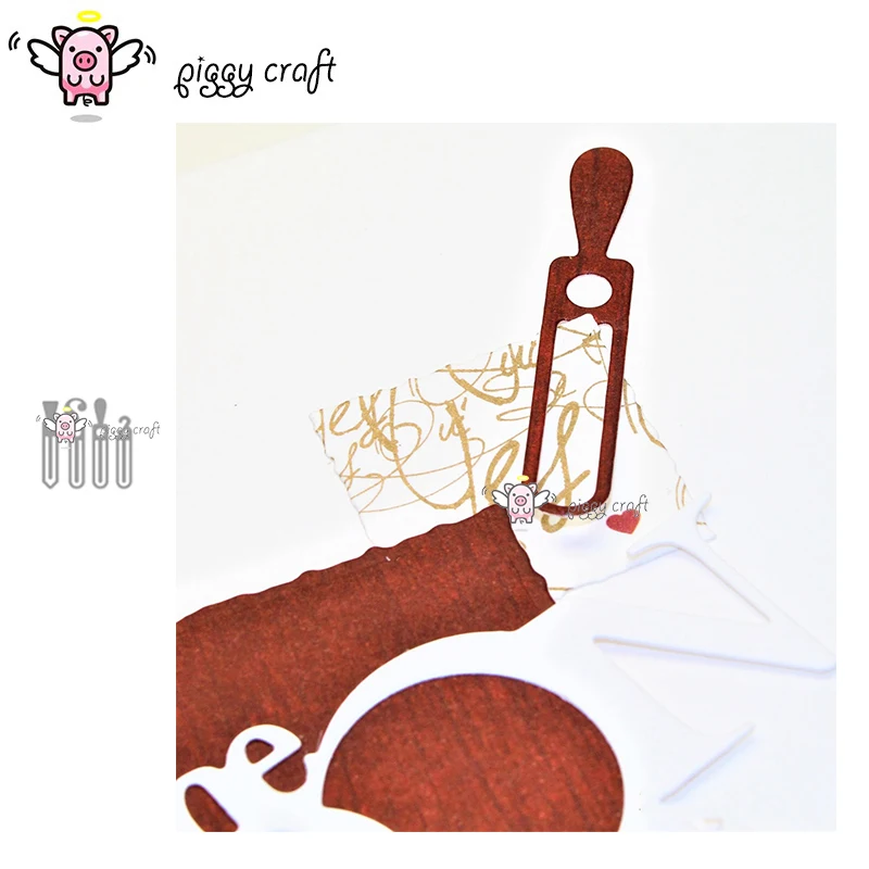 

Piggy Craft metal cutting dies cut die mold 4Pcs Symbol clip decoration Scrapbook paper craft knife mould blade punch stencils