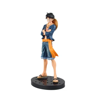 

Chanycore Anime ONE PIECE DXF jeans close Luffy onepiece NEW WORLD PVC Action Figures 18CM Luffy meat collect model toys