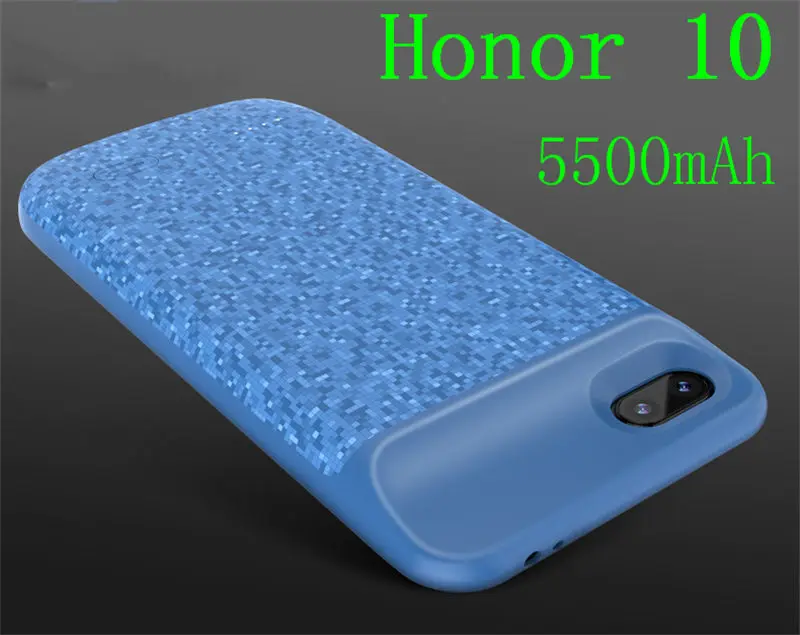 Силиконовый чехол для зарядного устройства для huawei P20 P30 Lite Nova 3e Honor 10 8 9 чехол s Зарядка задняя крышка Внешний аккумулятор - Цвет: honor10-blue