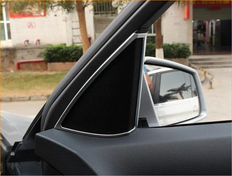 Стайлинга автомобилей интерьера двери автомобиля стерео аудио Динамик украшения крышки Стикеры отделкой для Mercedes Benz C Class W204 W205 аксессуары