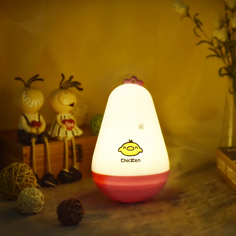 Новый стиль стакан курица LED ночник с USB Перезаряжаемые для подарка 2 Pack|led night
