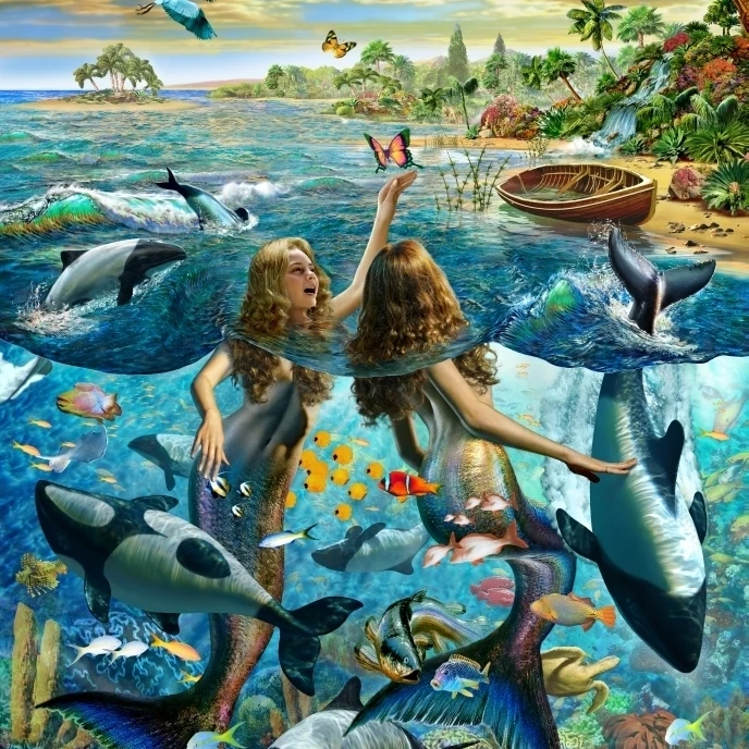 Mermaid Beach Poster Print by Adrian Chesterman (22 x 32)