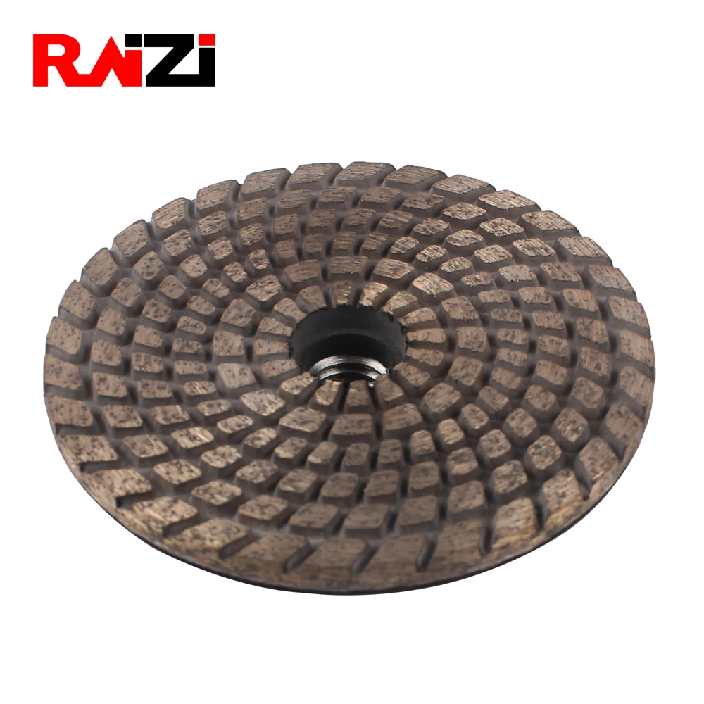 Raizi 4 inch metal bond sintered diamond grinding wheel/disc with adapter for granite with M14,5/8