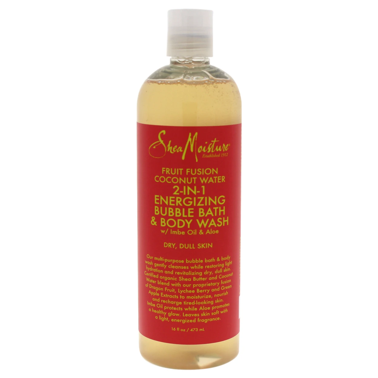 Fruit Fusion Coconut Water Energizing Bubble Bath & Body Wash by Shea Moisture for Unisex - 16 oz Body Wash