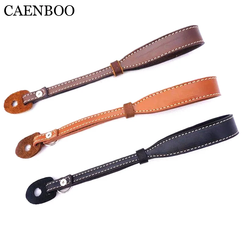 

CAENBOO Universal Genuine Leather Camera Wrist Hand Strap Grip For Canon EOS Nikon Sony NEX Fuji Leica SLR Digital Camera Strap