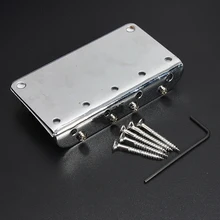 8X Silver Chrome 4 String Electric Bass Guitar Bridge + 5 Screws + Wrenche