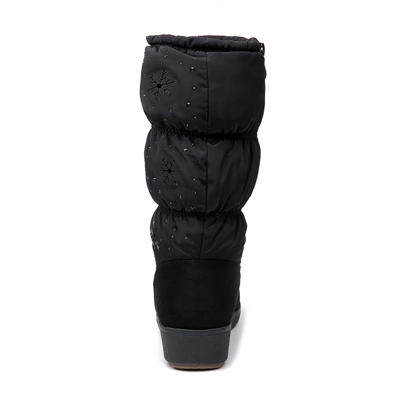 IMG_3973AIMEIGAO High Quality Winter Snow Boots For Women Waterproof Thick Bottom Flats Comfortable Heels Shoes Fur Warm Boots For Snow