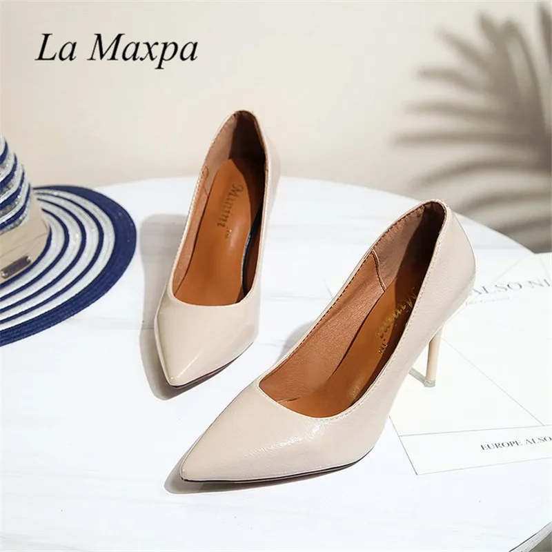 Women Pumps Snake Printed High Heel Pumps Shoes Sexy Pointed Toe Super High 8.5vm Party Nightclub Wedding Shoes Size 34 35 39 40