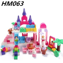 117pcs Girls Princess Castle size bricks Large particles Educational Baby Toys DIY birthday Christmas gifts Compatible
