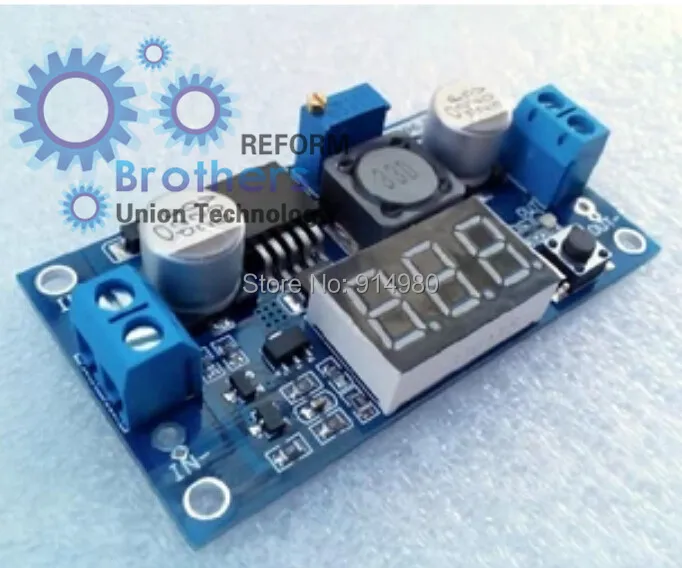 

Adjustable DC-DC power supply module LM2596 voltage regulator module with voltage meter display diy Toy car accessories
