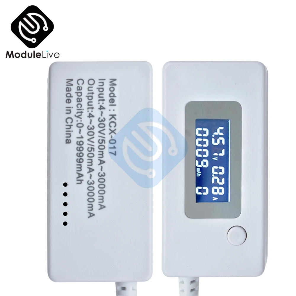 ЖК-дисплей USB измерительный вольтметр амперметра мобильные зарядное устройство Ёмкость метр тестер Напряжение ток контроллер зарядки DC 3 V