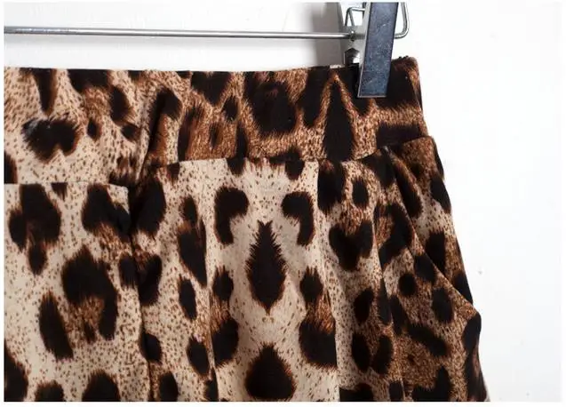 Женские Летние повседневные шорты с леопардовым принтом размера плюс S-XL Женские Короткие повседневные шорты