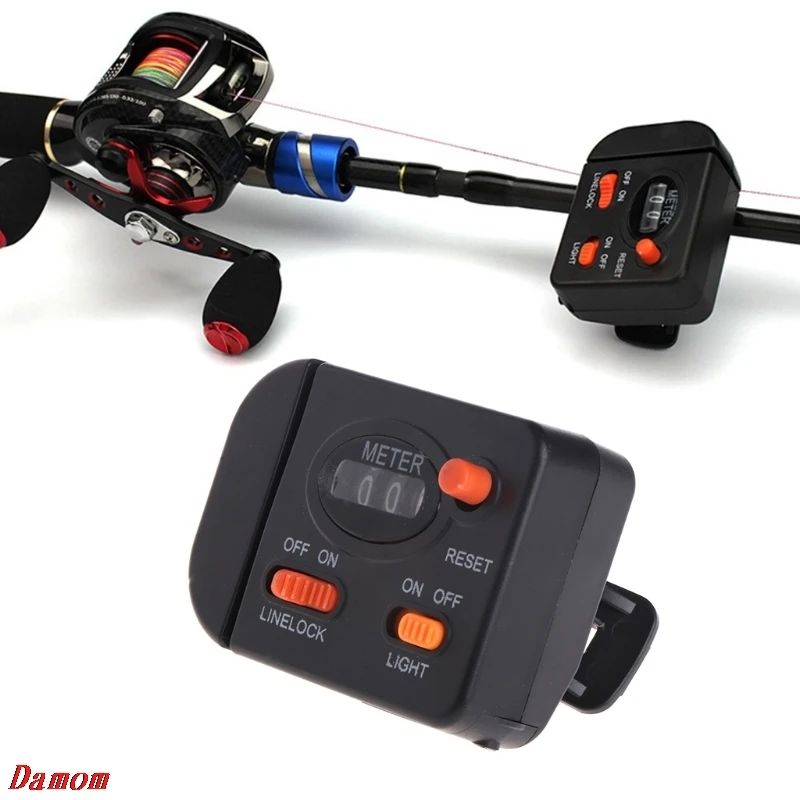 

OOTDTY Length Counter Clip On Rod Meter Gauge Depth Finder Digital Jigging 99.9m Drop Shipping Support