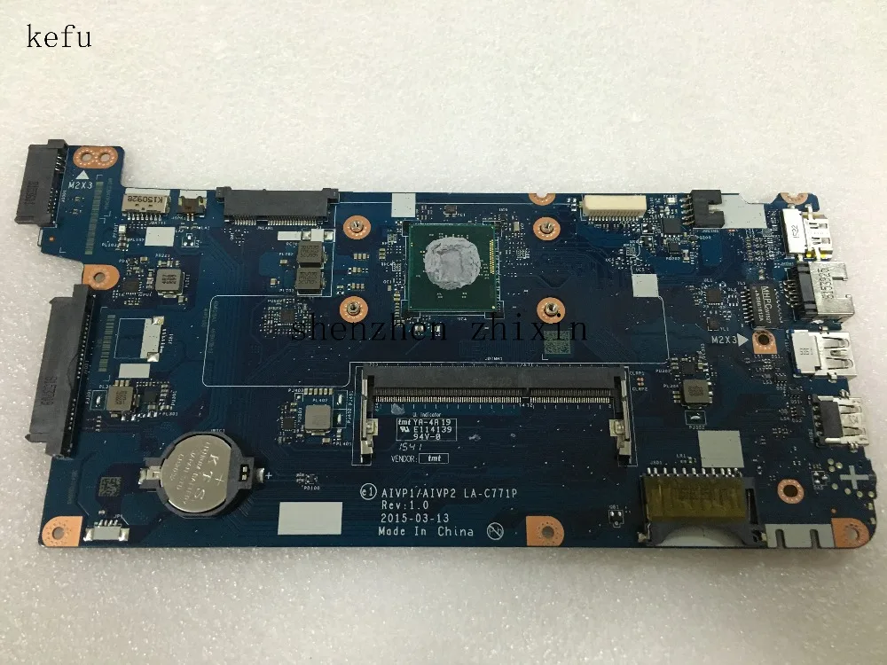 Материнская плата KEFU для ноутбука Lenovo 100 15IBY AIVP1/AIVP2 LA C771P с процессором N2840 DDR3L|cpu for laptop|laptop motherboardlenovo laptop motherboard |
