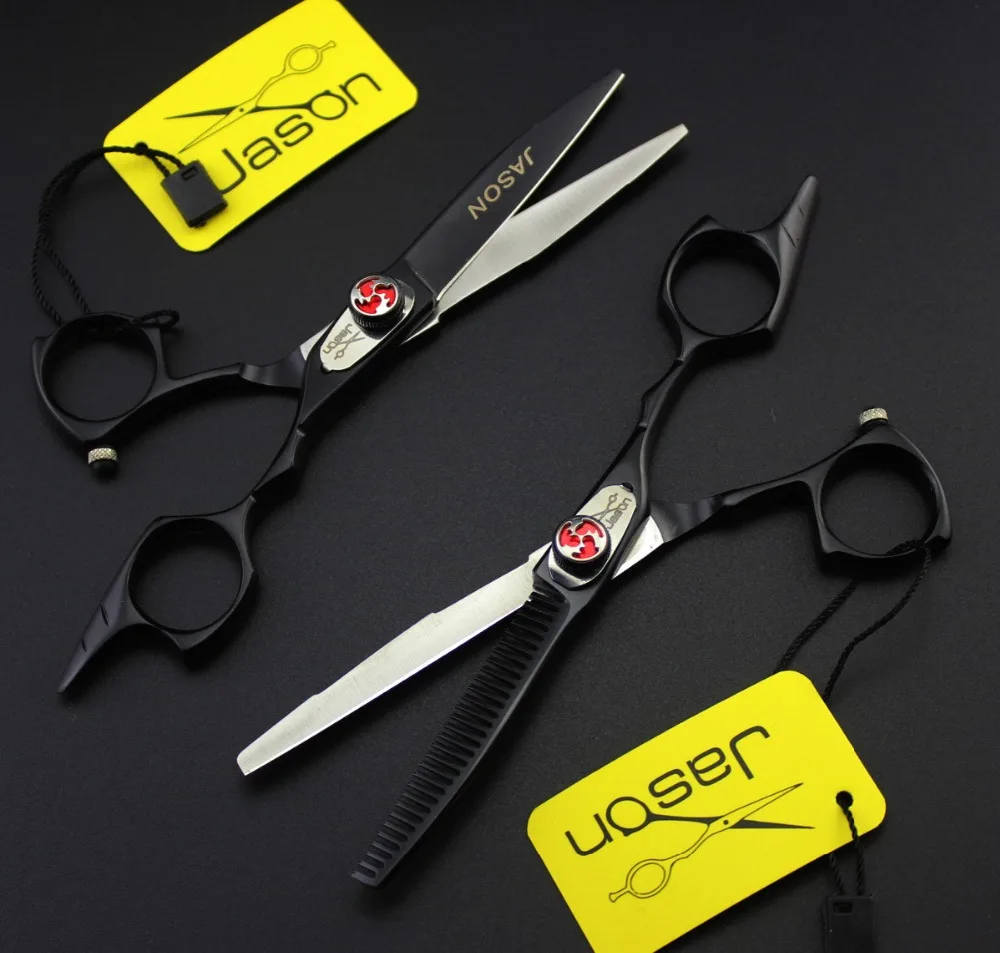 Парикмахерские ножницы Jason 440C брендовые высококачественные черные для стрижки