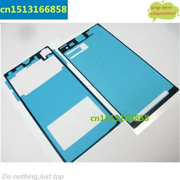 

10 pieces/lot front + back For Sony Xperia Z1 L39h Front Housing Frame + Back battery cover Bezel Plate Adhesive Sticker