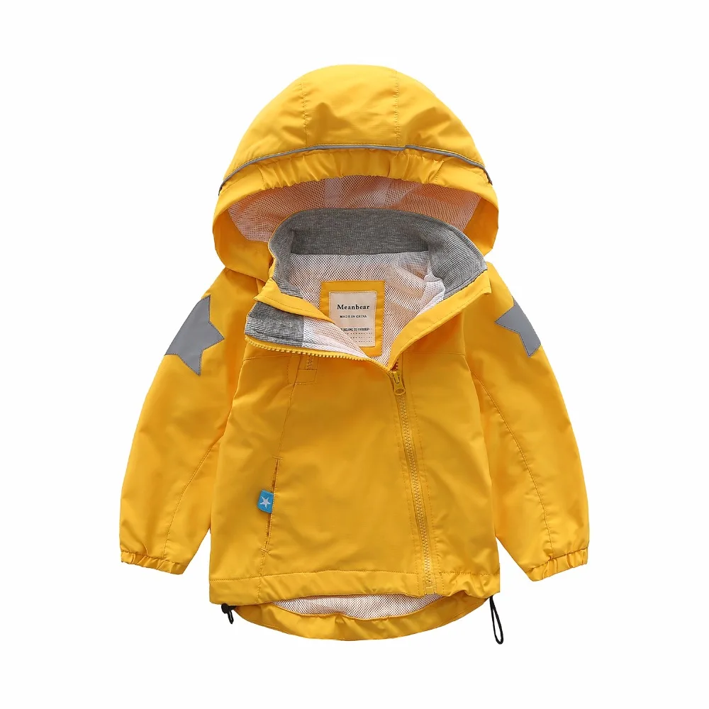 M94 Демисезонный модные пальто для мальчиков с капюшоном Детская куртка топы для девочек ветровка с рисунком кота тонкое пальто Летняя