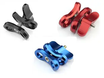 

Ball Head Mount Adapter CNC Butterfly Clip Clamp 2 Hole for Gopro Sports SLR Camera Diving Light Bracket Tripod Connector r25