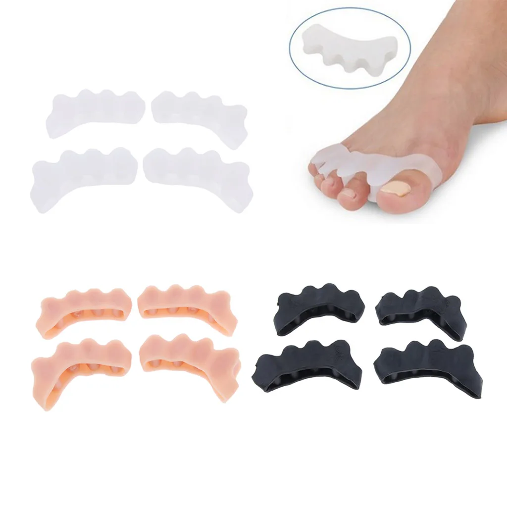  2 Pairs Toe Stretchers, Silicone Gel Toe Spreaders Spacers Separators for Plantar Fasciitis, Bunions, Hammer Toes, Claw Toes