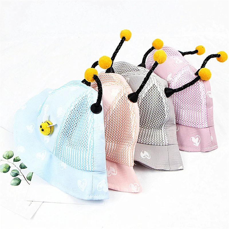 2019 Baby Hats And Caps Cute Bee Ears Spring And Summer Baby Hat Bucket Unisex Kids Sun Hat Cap Girls Baby Hat Newborn V15# (7)