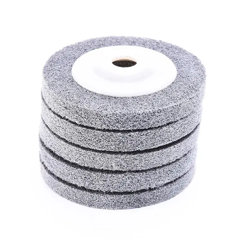 1Pc 100 * 12 * 16 Mm Fiber Polishing Wheel Buffing Pad Grinding Abrasive Disc For Metal Wood Polishing On Angle Grinder