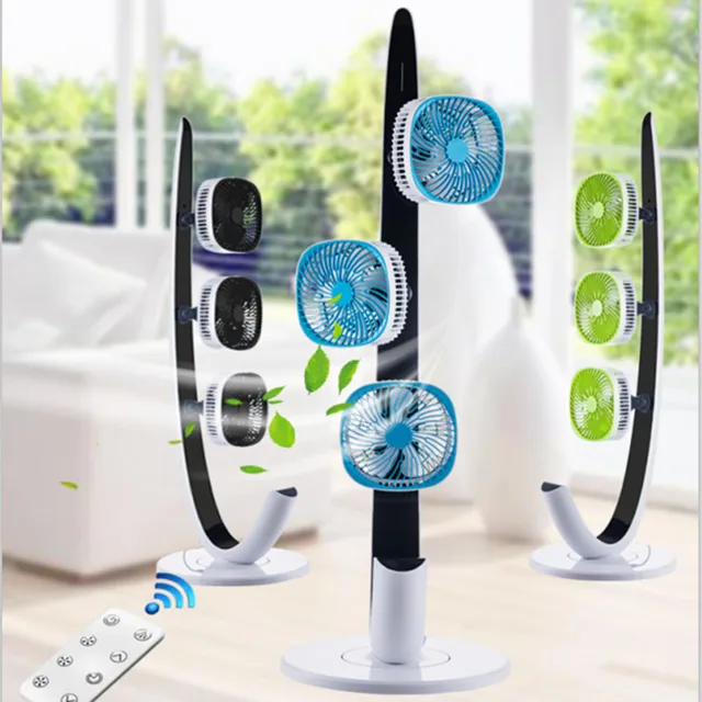 220V EU/AU/UK Electric Fan 3 Heads Household Electric Cycling Floor Fan