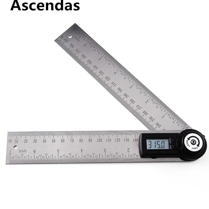  200mm Stainless Steel Digital Angle Ruler Finder Meter Protractor Inclinometer Goniometer Electroni