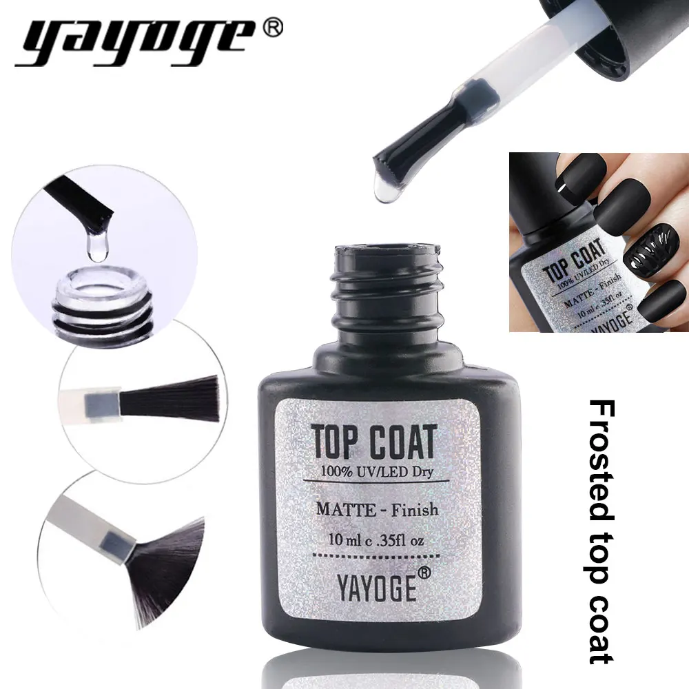 

Yayoge 1pcs 10ml tops coat Non Cleansing Soak off Top Coat Nail Gel Polish Fast Dry for UV gel nail polish art lacquer