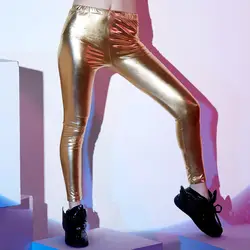Женские Модные леггинсы Середина эластичный удобные длинные брюки хип-хоп женские облегающие брюки джаз DS Gold сцены леггинсы