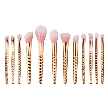

12pcs Rosegold Pro Face Makeup Brush Set Foundation Blush Eyeshadow Eyeliner Eyebrow Blending Powder Cosmetic Beauty Makeup Tool