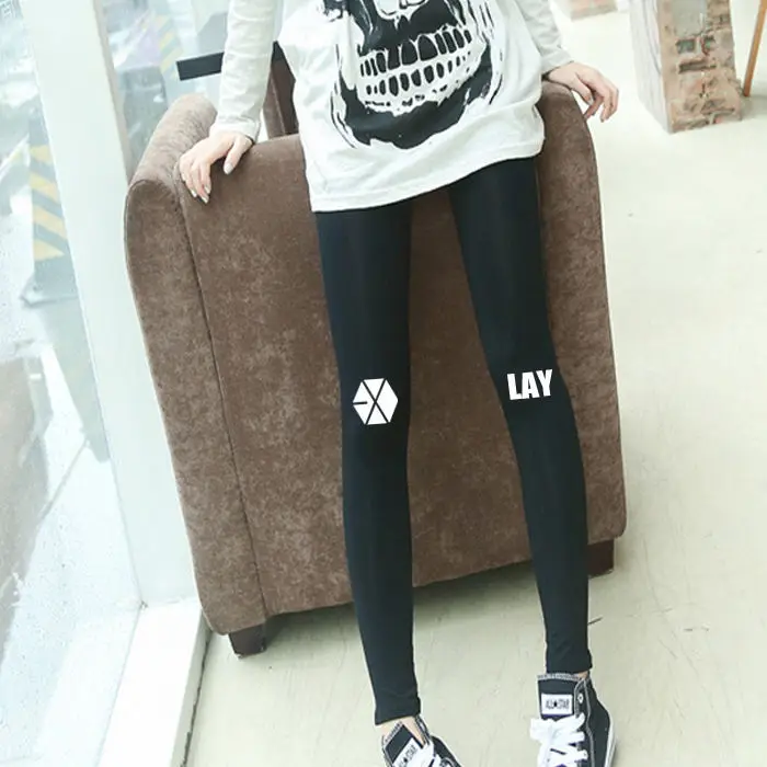 

2018 Kpop Exo Pants legging add Velvet trousers LUHAN SEHUN CHAN YEOL KRIS TAO BAEK HYUN LAY KAI Cosplay