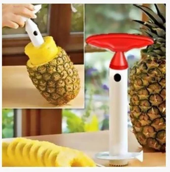 

free shipping Plastic pineapple knife peeling device cut fruit device pineapple eye DIY tools Stainless Steel Blades