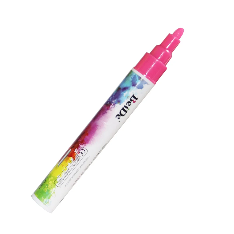 Мел маркер стираемый 6 мм двухсторонний кончик стираемый 8 неоновых цветов для стекла, меловой доски, меню доски - Цвет: pink