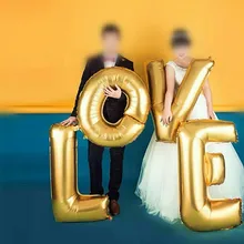 40 inches Gold Silver Letter font b LOVE b font Foil Balloons Wedding font b Decorations
