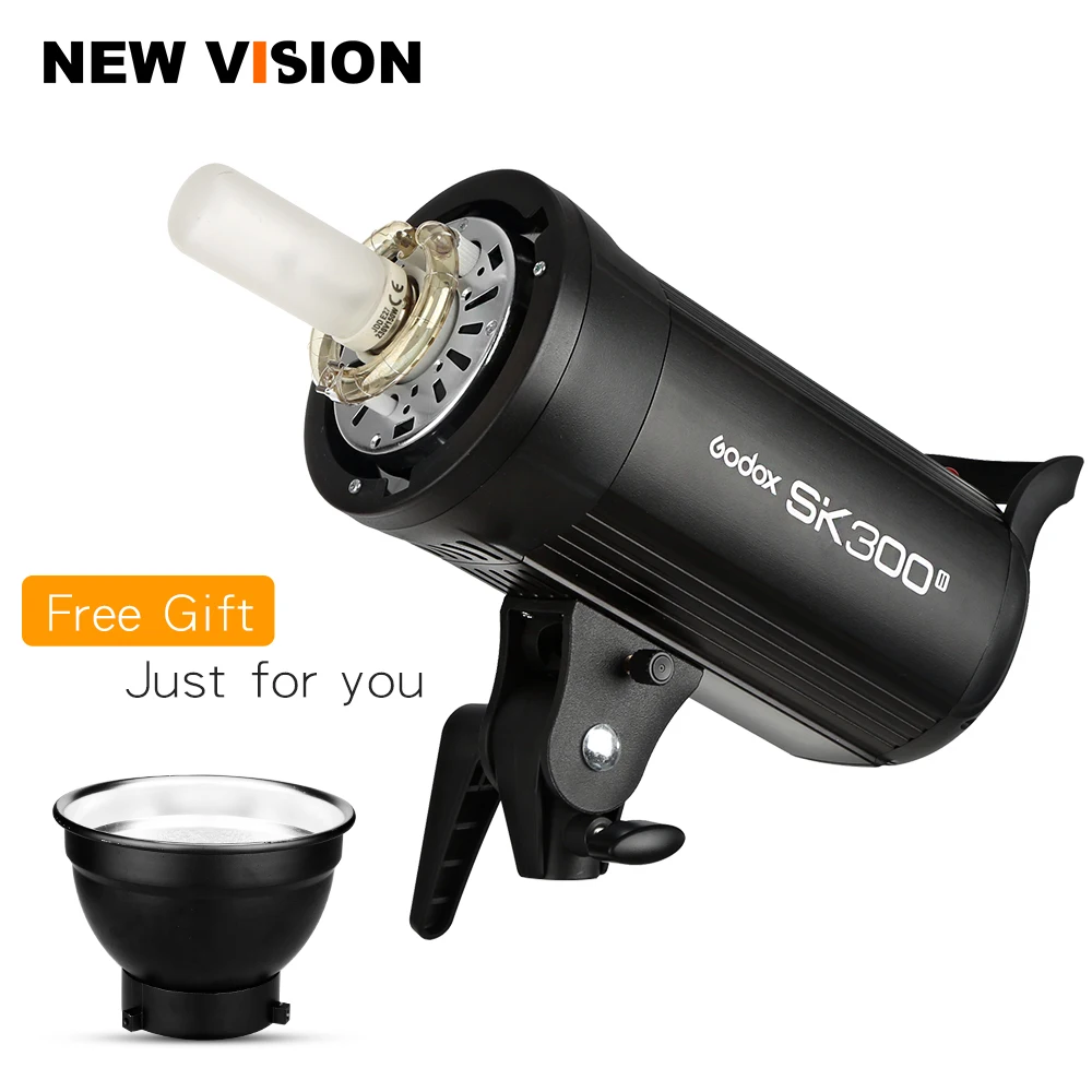 

Godox SK300II 300Ws GN65 Professional Studio Strobe with Built-in Godox 2.4G Wireless X System Offers Creative Shooting