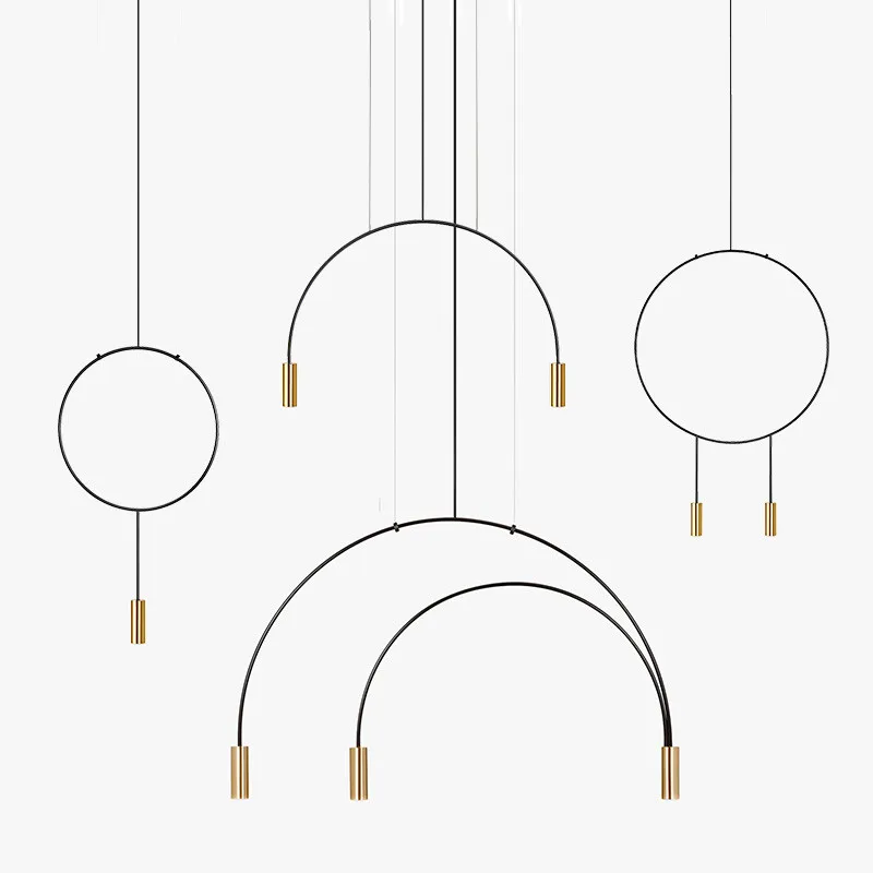 Online Moderne Schwarz Gold Anhänger Lichter Nordic U Rohr LED Decke Hängen lampe Küche Wohnzimmer Bar leuchte Kunst Beleuchtung leuchte