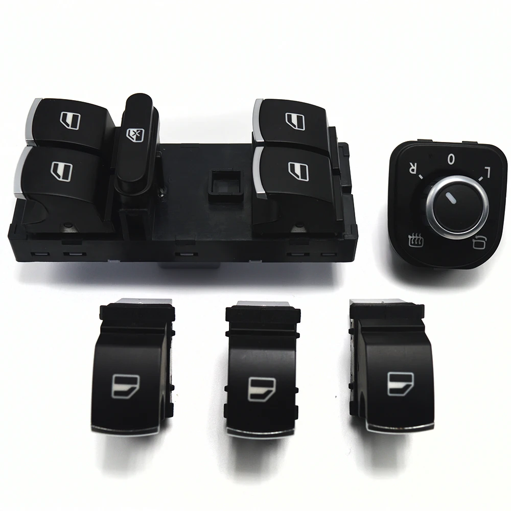 New Chrome Mirror Window Switch For Volkswagen VW Jetta 5 6 Golf GTI 5