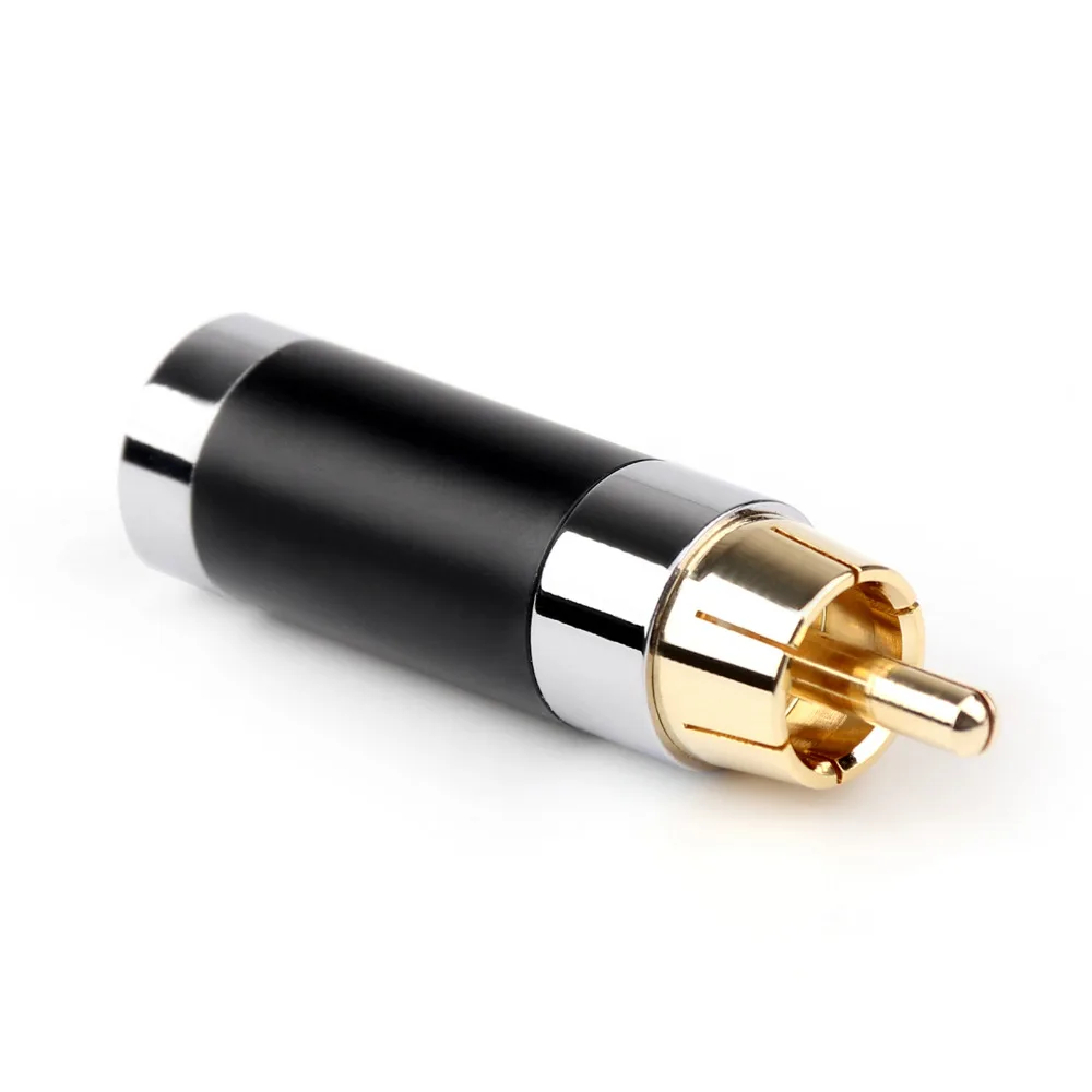 Разъем RCA в сборе Areyourshop переходник с родиевым покрытием для аудио калибра 8 мм