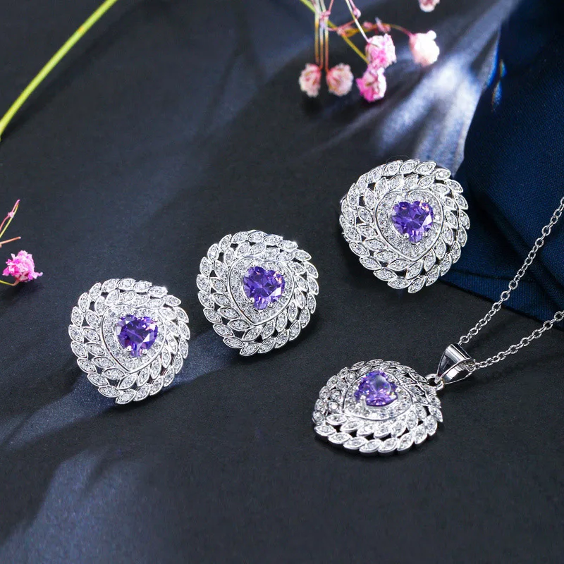 purple jewelry set