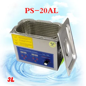 

1PC PS-20AL Adjustable Power 50-120W Digital Heated and Timer Ultrasonic Cleaner 3L with Free Basket