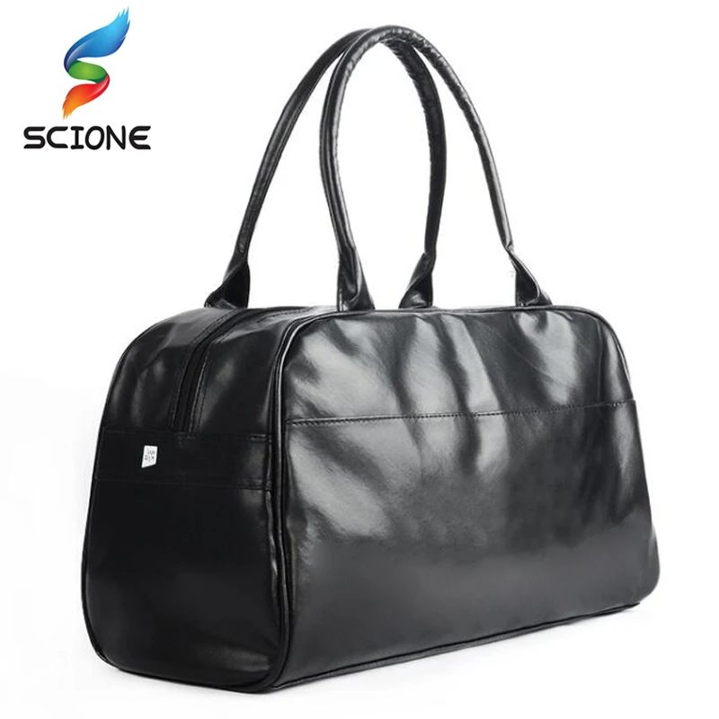 Top Quality PU Leather Men's Sports Bags Gym Bags Classic Sports