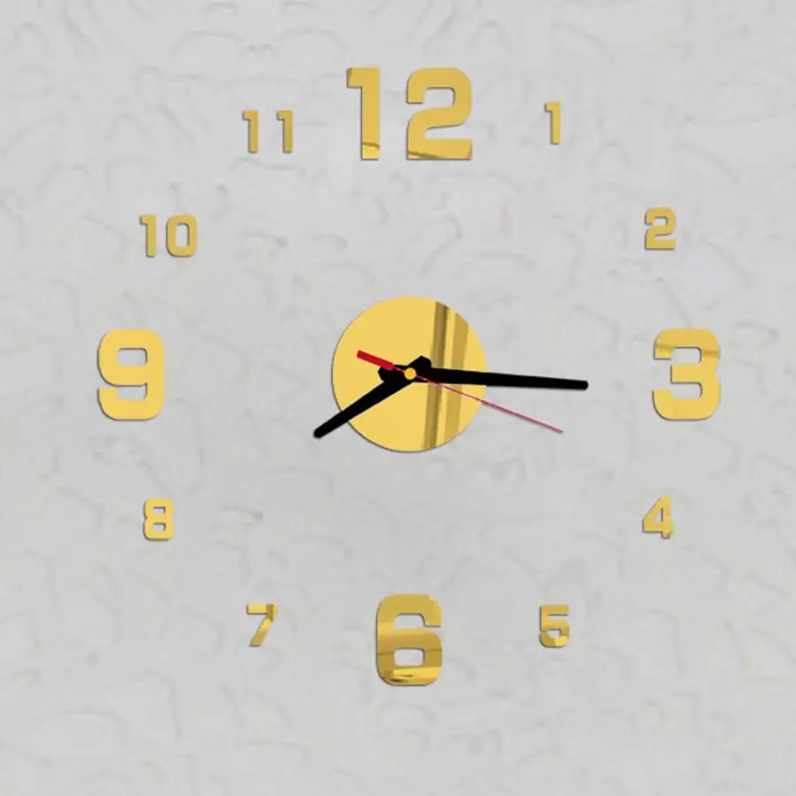 Новые Настенные часы 3d акриловые зеркальные часы наклейки DIY самоклеющиеся интерьерные настенные креативные декоративные часы кварцевые круглые иглы# M