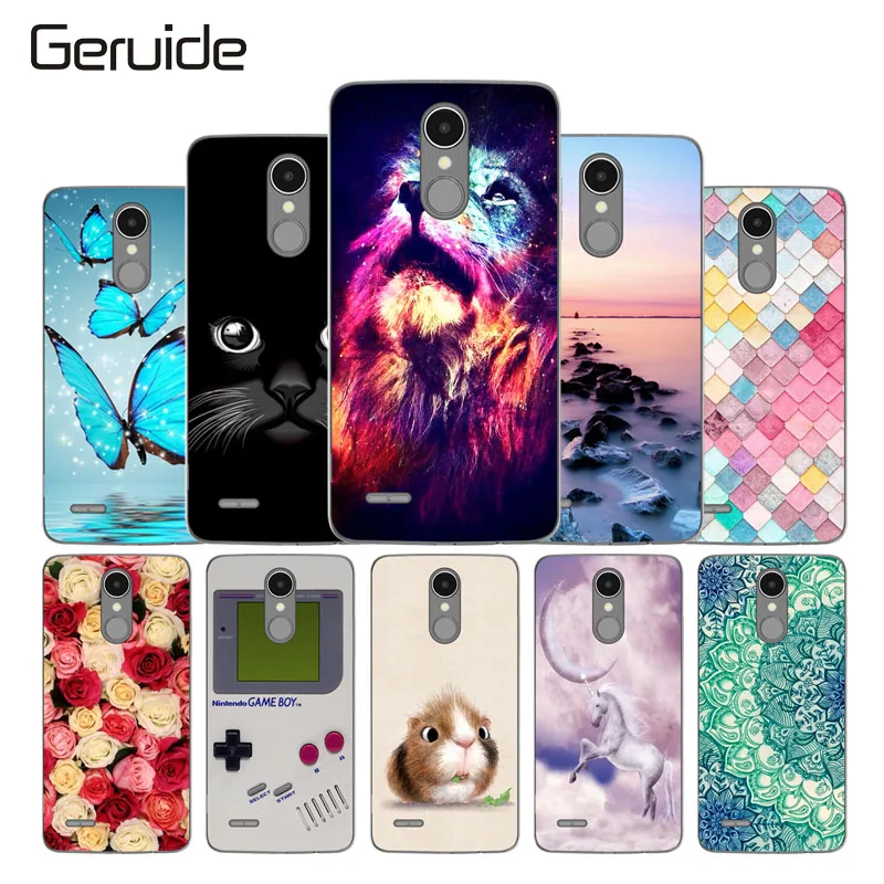 

Geruide Original Case For LG K8 2017 5.0 inch Case Cover Colorful Soft Silicone TPU Cover Case For LG LV3 Capa Coque
