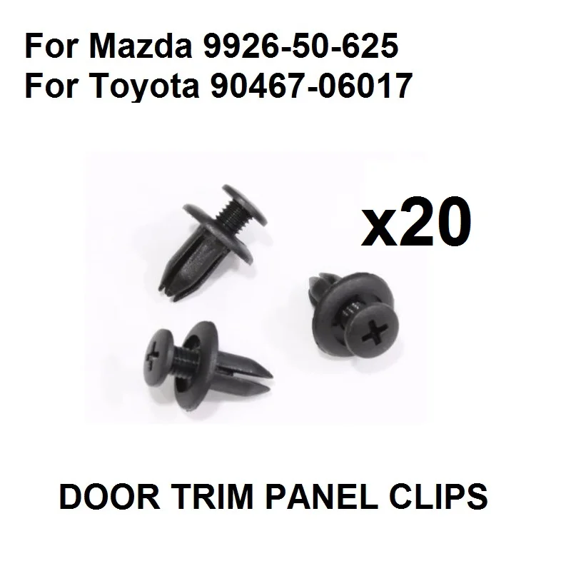 20X Plastica Vite Fastener Rivet Clip Fit Per Toyota Per Mazda