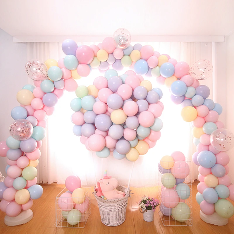 

100pcs 10inch Macaron Color Latex Balloons Festival Birthday Party Decor Balloons Sweet Colorful Unicorn Party Hanging Decor