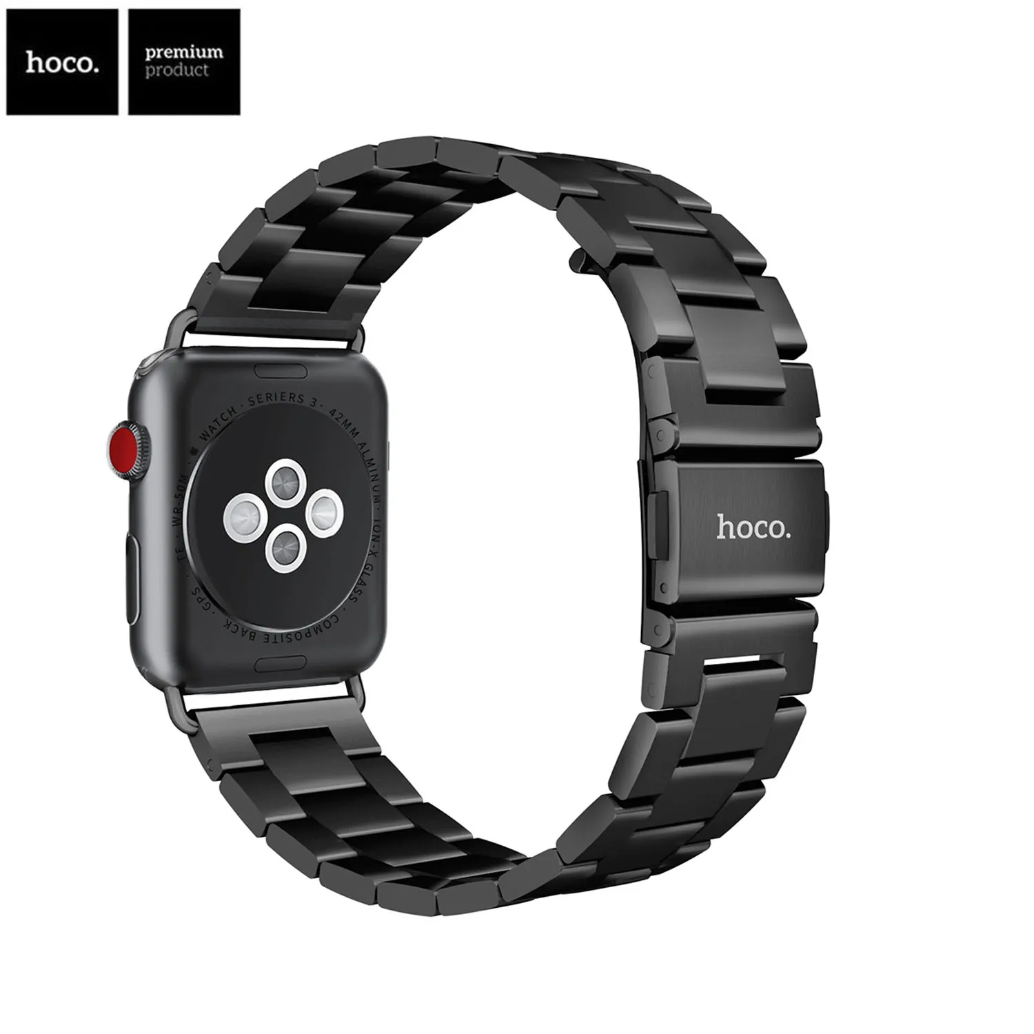 HOCO Brand Stainless Steel Strap for Apple Watch Band 42mm 38mm Replacement Belt Series 3 Series 2 Series 1 Bracelet Connector HOCO Brand Stainless Steel Strap for Apple Watch Band 42mm 38mm Replacement Belt Series 3 Series 2 Series 1 Bracelet Connector